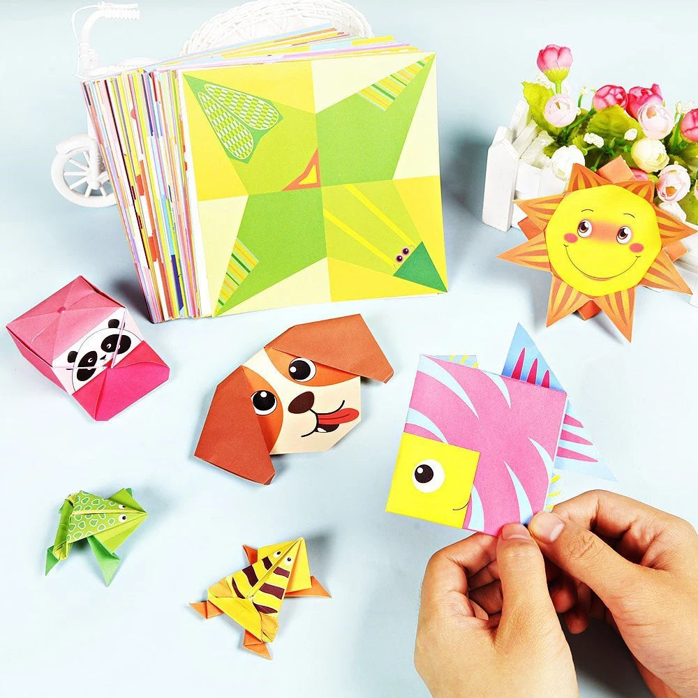 Kids Montessori DIY Craft Toys Cartoon Animal Origami Handcraft Paper