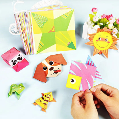 Kids Montessori DIY Craft Toys Cartoon Animal Origami Handcraft Paper