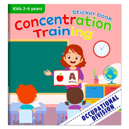Montessori Toys Cartoon Sticker Books Focus on Potential Development