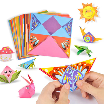 Kids Montessori DIY Craft Toys Cartoon Animal Origami Handcraft Paper