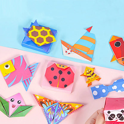 Kids Montessori DIY Craft Toys Cartoon Animal Origami Handcraft Paper