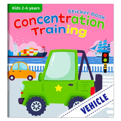 Montessori Toys Cartoon Sticker Books Focus on Potential Development