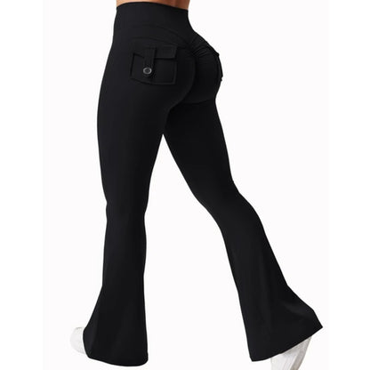 Leggings de yoga elásticos de pierna ancha para mujer, los más nuevos 