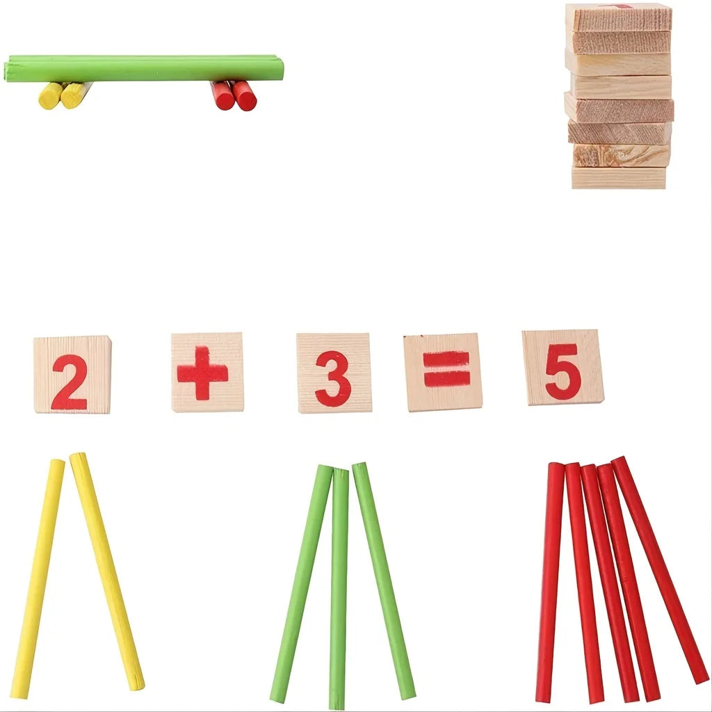 Kids Montessori Wooden Educational Math Calculate Mathematics Games