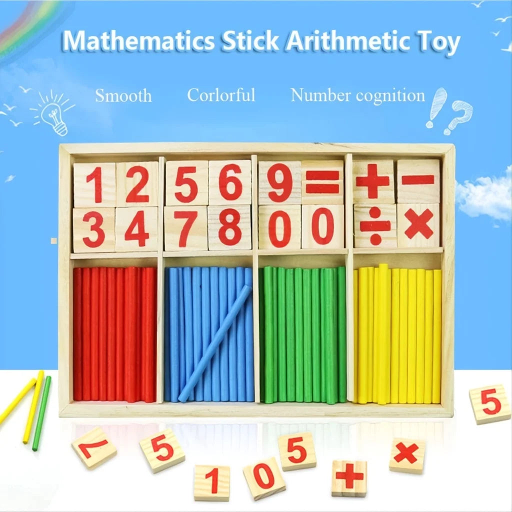 Kids Montessori Wooden Educational Math Calculate Mathematics Games