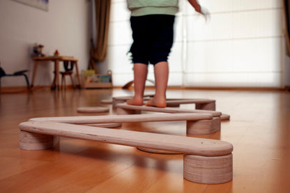 Circular Wooden Balance Beam Set | Montessori