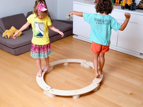 Circular Wooden Balance Beam Set | Montessori