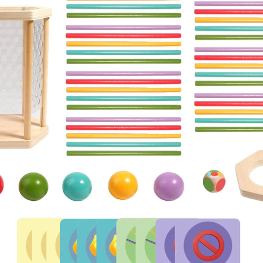Wooden Board Game Montessori for Age 3-6 Years Old Family Game Boys Girls
