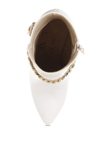 Chain Detail Platform Stiletto Boots