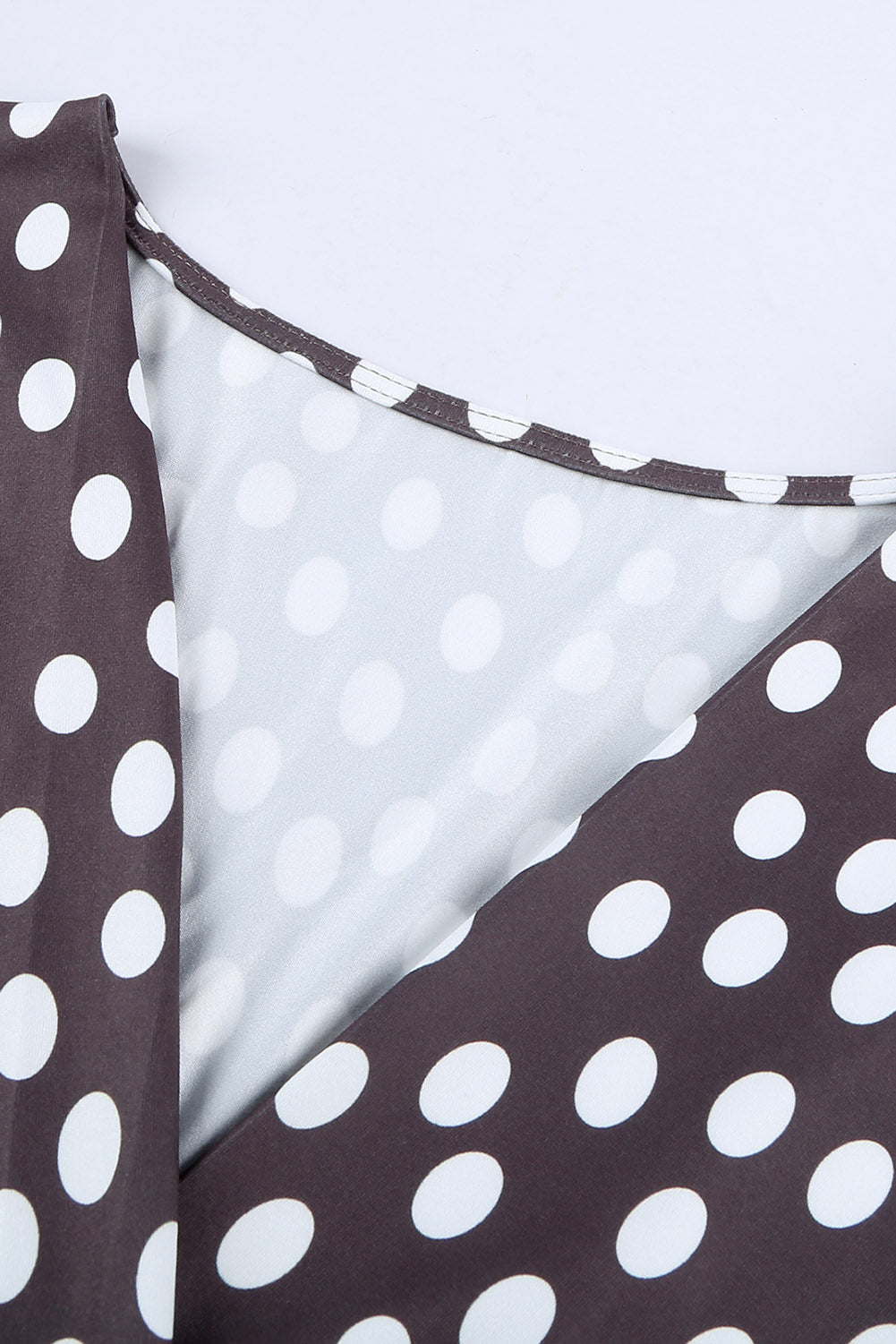 Gradient Polka Dot V Neck Sleeveless Day Dress