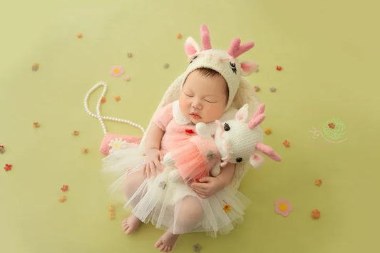 Newborn Photography Clothing Cute Dragon Hat+Clothes+Dolls - Buy Mom the Perfect Gift