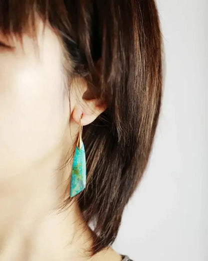 Pendientes Zia de jaspe imperial