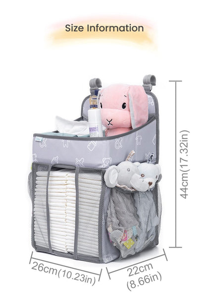 Bolsa de almacenamiento colgante para cuna de bebé, organizador portátil de pañales para recién nacidos