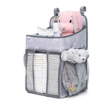 Bolsa de almacenamiento colgante para cuna de bebé, organizador portátil de pañales para recién nacidos