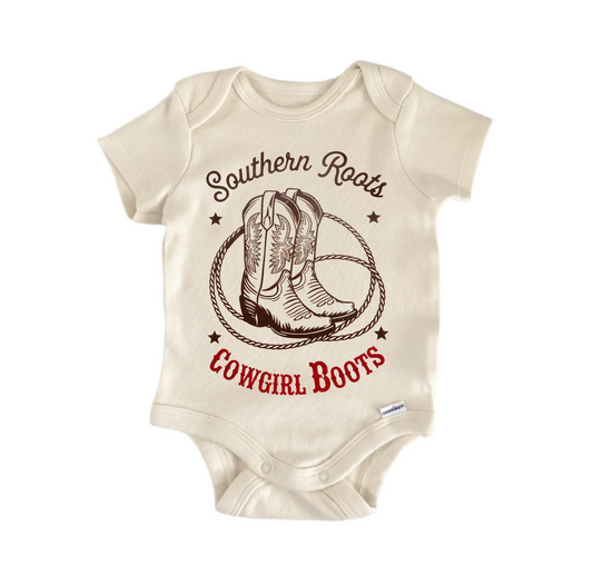 Southern Roots Cowgirl Boots - Baby Bodysuit